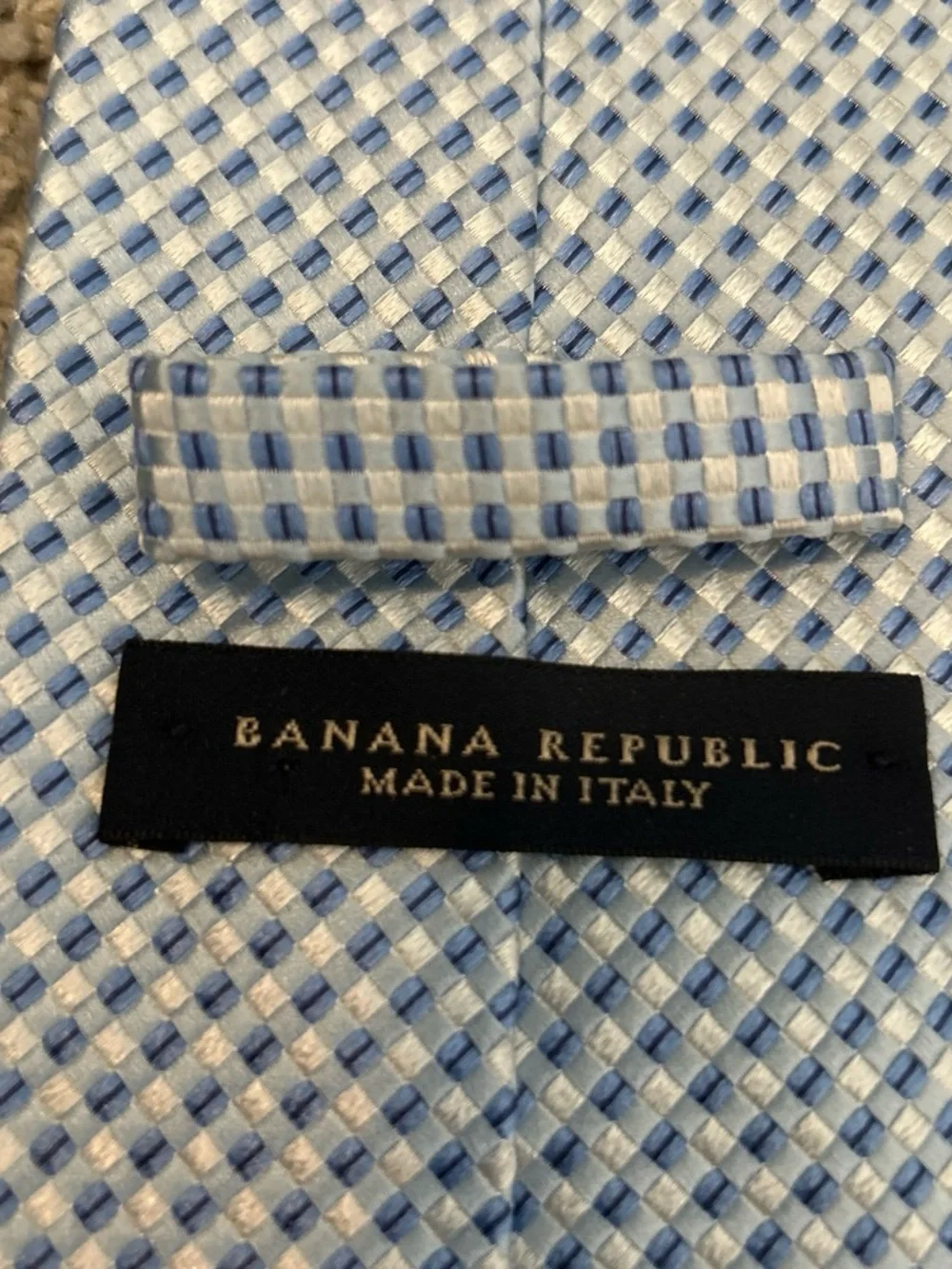 Banana Republic Light Blue Microdot Silk Tie